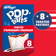 Kelloggs PopTarts Frosted Strawberry Sensation Toaster Pastries Box 8