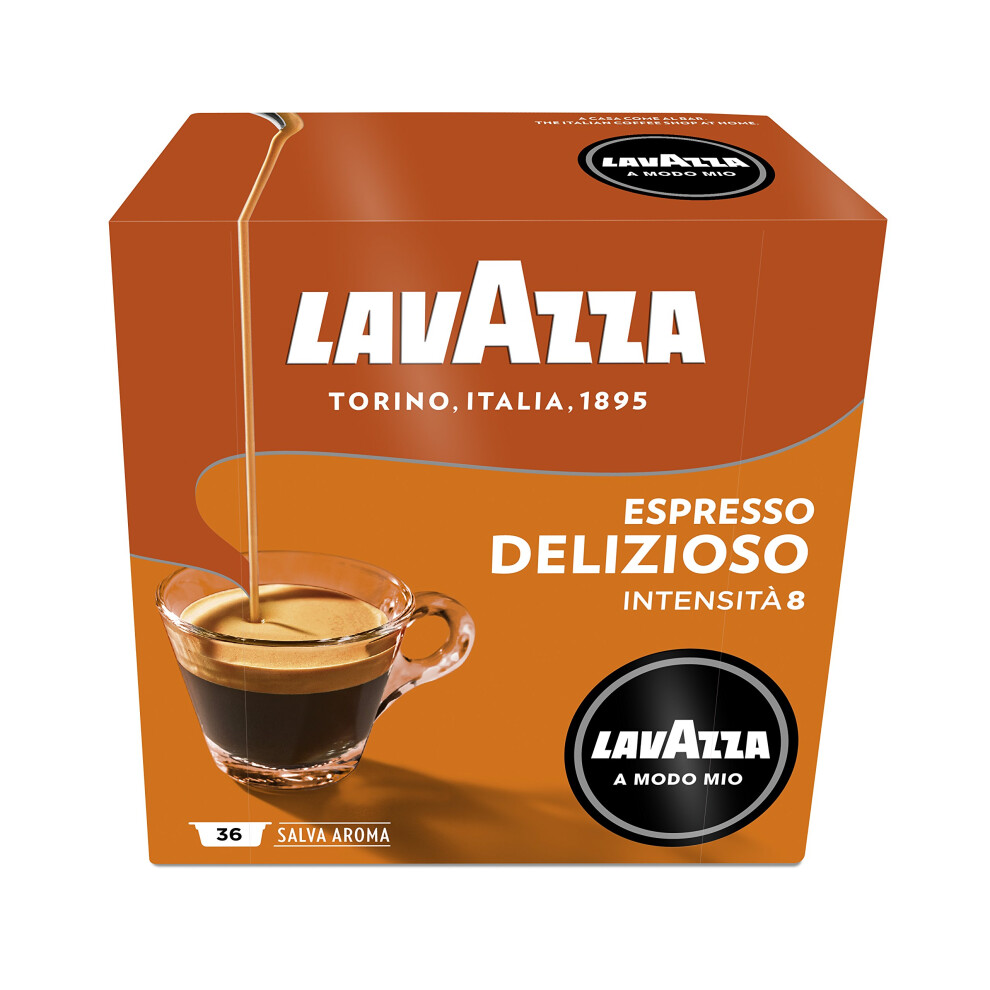 Lavazza A Modo Mio Delizioso Coffee Pods Espresso 100 Arabica 36 Caps