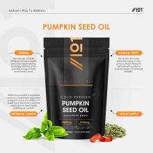 Pumpkin Seed Oil 3000mg – 50 Linoleic Acid – 180 Softgels – 100 Cold P