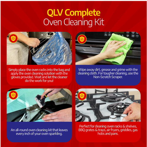 QLV Oven Cleaning Kit | Oven Cleaner w/ Non 1