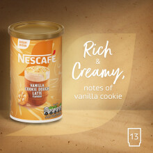 Nescafe Vanilla Cookie Dough Latte Coffee 260g Tub