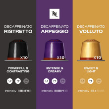 Nespresso Original Decaffinated coffee pods variety pack 30 capsules –