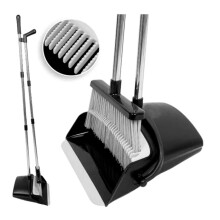 BH Long Handled Dustpan and Brush Set Broom and Dustpan Standing Sw
