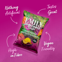 EMILY Veg Crisps Rainbow Roots All Natural Vegetable Crisps No Added