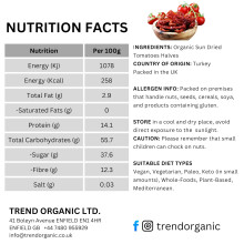 Trend Organic Sun Dried Tomato Halves 500g – Perfect for Pasta Sauces