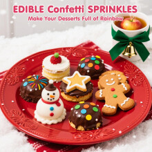 Edible Confetti SprinklesColorful Round Cake Decoration for Desserts13