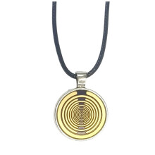 Lakhovsky MWO Necklace Multi-Waveoscillator Golden Plated Disc Pendant Necklace Balance B
