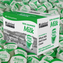 Lakeland SemiSkimmed Milk Pods 12ml Pack of 120 – UHT LongLife Milk Po