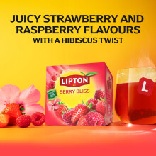 Lipton Berry Bliss Fruit Infusion Herbal Tea Bags Raspberry Strawberr