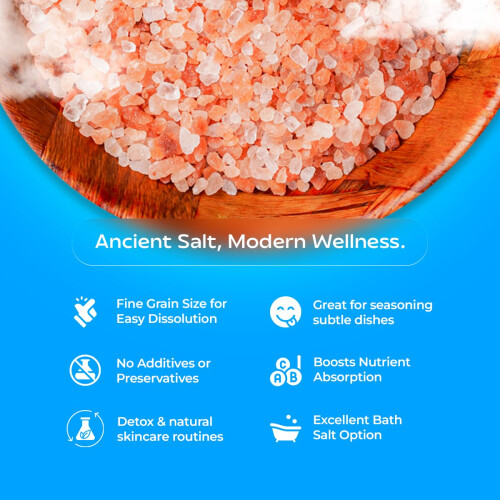 Himalayan Rock Salt 1kg Coarse Pure Natural Unprocessed Crystals for 1