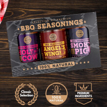 Classic Selection of Premium BBQ Seasonings Holy Cow Angel’s Wings Sm