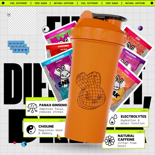 SNEAK Energy Drink Starter Pack | 9 Sachets with Shaker | No Sugar. 1