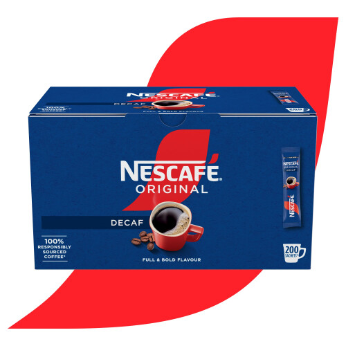 Nescafe NESCAFÉ Original Decaf Instant Coffee Sachets  200 x 18g Sticks