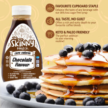 Skinny Food Co Sugar Free Chocolate Syrup 425ml Zero Calorie Syrup Fo