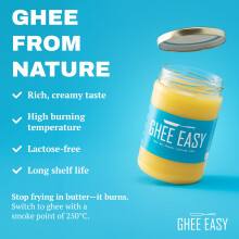 Ghee Easy 500g Organic Ghee from GrassFed Cows Lactose Free Ayurvedic