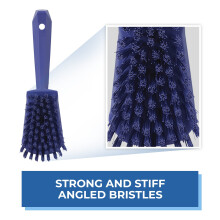 Vikan 41928 Stiff Washing Scrubbing Hand Brush Short Handle 270mm Pur