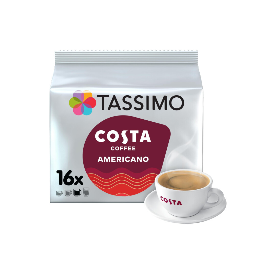 Tassimo Costa Americano Coffee Pods 10 Packs 160 Drinks