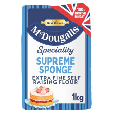 McDougalls Supreme Sponge SelfRaising Flour 1 kg Bag Pack of 1