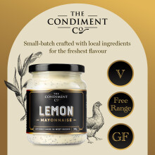 The Condiment Company Lemon Mayonnaise 300g Jar Free Range and Gluten