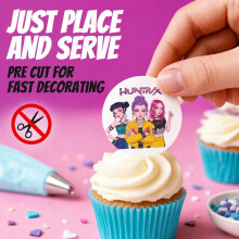 KPOP Wafer Rice Paper Cupcake Topper Cake Decoration Pack of 24