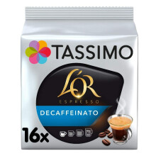 Tassimo LOR Espresso Decaffeinato Coffee Pods x16 Pack of 5 Total 80 D