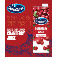 Ocean Spray Classic Cranberry Juice Drink 1L Sugar Natural Sweetene