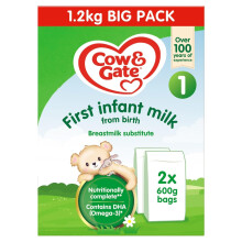 12kg Cow Gate First Infant Milk Suitable From Birth Pack of 4