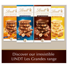Lindt Les Grandes Dark Chocolate Hazelnut Bar 150 g