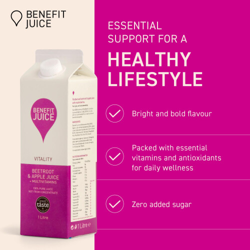 Benefit Drinks Vitality Beetroot Juice with Apple Vitamin A C and E  8