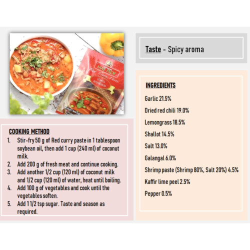 Mae Ploy Red Curry Paste, 400g 2