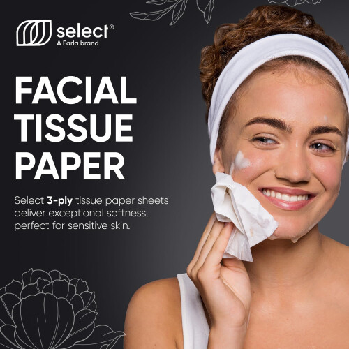 Select Luxury Ultra Soft Facial Tissues 48 Boxes  3 Ply 4320 Sheets So