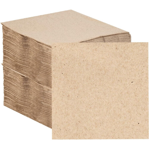 Table Kind | 100 Bulk Pack Soft Recycled Paper Napkins, Brown 1