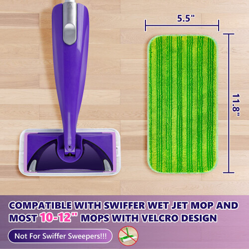Spray Mop Refill Pads for Flash Powermop 4PCS Microfibre Mop Pads Wash