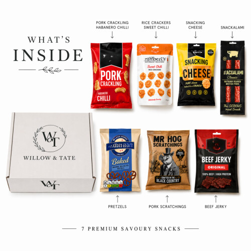 Pub Snacks Hamper for Men – Beer Snacks Gift Set with Pork Crackling, 1