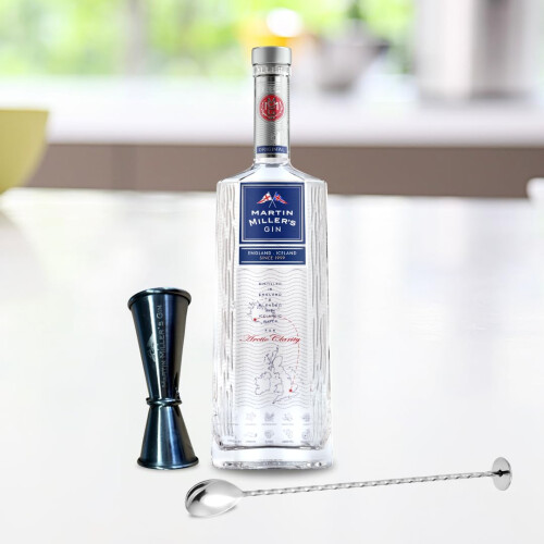 Martin Millers Original Gin 70cl Home Bar Bundle includes Jigger and B