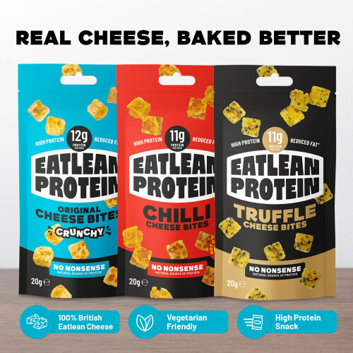 Eatlean Protein Cheese Bites Variety Pack  Baked Cheese Crisp Snacks 1