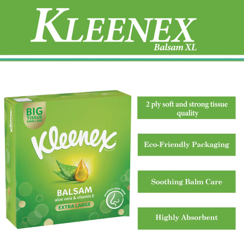 Kleenex Kleenex Balsam Extra Large 16 Box Tissues AloeVera 1