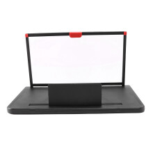 Mobile Phone Screen Magnifier 12 Inch 3D HD Video Amplifier Stand Bracket with Movie Game Black Folding Desk Holder