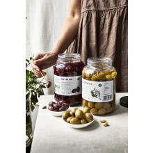 Odysea Organic Unpitted Kalamata Olives in brine 1kg