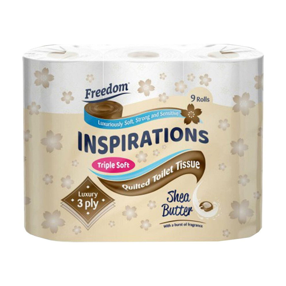 Freedom Inspirations Luxury 3Ply Toilet Roll 45 Quilted Shea Butter T