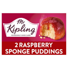 Mr Kipling Raspberry Sponge Pudding Desserts 190 g Pack of 4