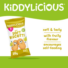 Kiddylicious Pear Biscotti Yummy Baked Snacks for Kids Suitable for