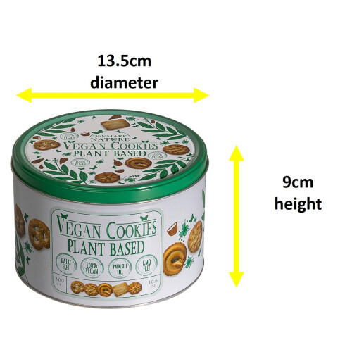 Danish Vegan Cookies in SMALL TIN 300g – Plant Based Biscuits 1