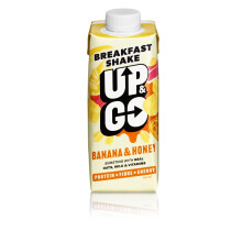 UP GO Breakfast Drink Banana Honey High Protein Calcium Fibre 300M