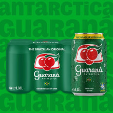 Guaraná Antarctica Original, Soft Drink, The Brazilian Original Guaraná Soft Drink, 330 ml Can | Guaraná Soda (Pack of 24)