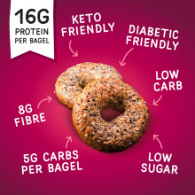 Fit Bakes Keto Bagels 16g Protein Low Carb Bread 8g Fibre 4 Protein Ba