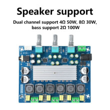 Placa Amplificadora Estéreo de Doble Canal de 50 W X 2 + 100 W, Módulo Amplificador de Audio de 2.1 Canales, Clase D, TPA3116