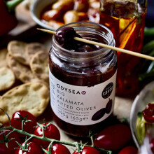 Odysea Big Kalamata Pitted Olives Glass Jar 290 g Pack of 2