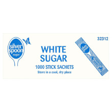 Silver Spoon White Sugar Stick Sachets – 1000 2g Total 2kg PortionC