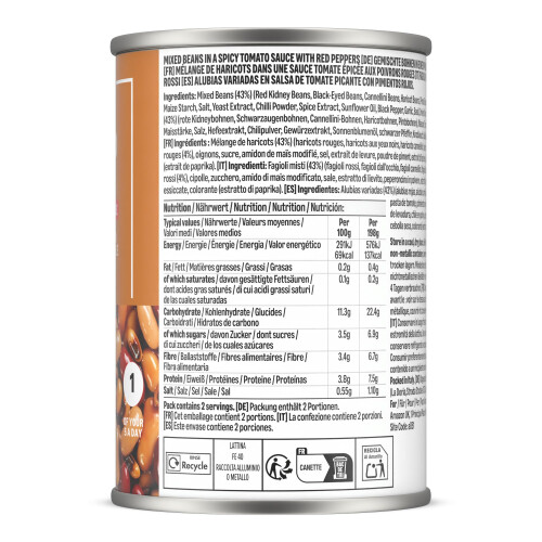 by Amazon Taco Mixed Beans In Spicy Tomato Sauce, 395g 1